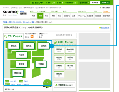 例）新築マンション　関東トップページ